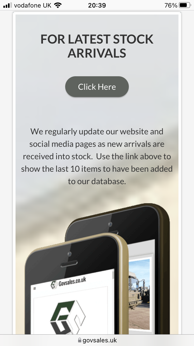 Govsales.co.uk - Click to view latest stock arrivals